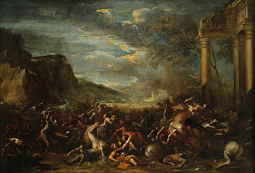 A Cavalry Battle, 1650, Salvator Rosa