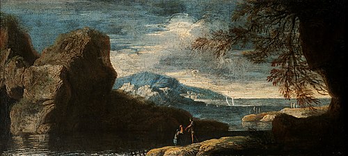 Landscape with a Rock, , Salvator Rosa