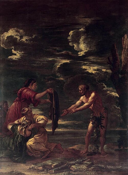 Odysseus and Nausicaa (Ulysses and Nausicaa), 1663, Salvator Rosa