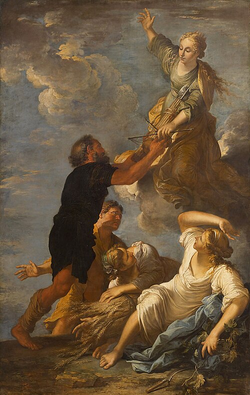 Astraea leaves the earth, 1665, Salvator Rosa