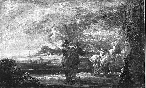 Bucht bei ruhiger See, 1644, Salvator Rosa