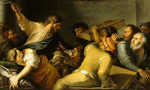 Christ expelling the Money Changers from the Temple, 1664, Salvator Rosa
