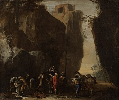 Bandits robbing Travellers, 1656, Salvator Rosa