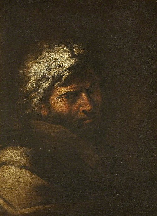 Head of a Philosopher, called 'Democritus', 1659, Salvator Rosa
