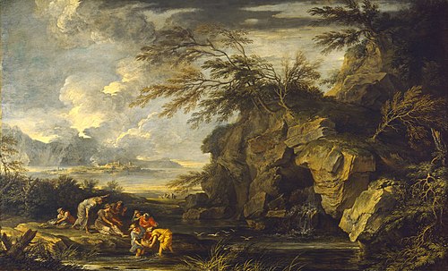 The Finding of Moses, 1660, Salvator Rosa