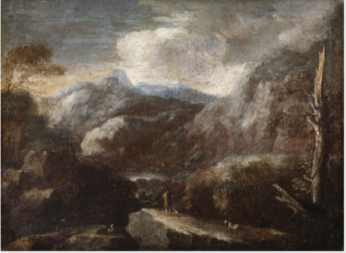 A Mountain Landscape, , Salvator Rosa