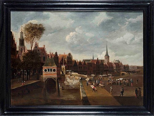 Gezicht op de Brol (voorheen Kaakbrug) te Leeuwarden, 1662, Abraham Beerstraaten