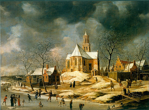 The village of Midlum, 1900, Abraham Beerstraaten