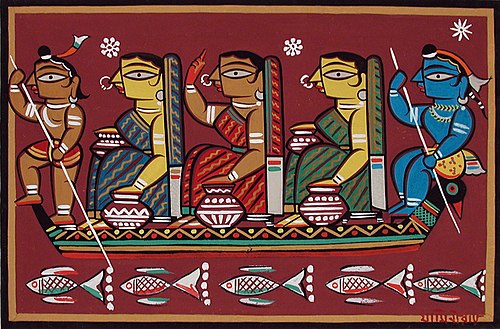 Boating, 1920, Jamini Roy