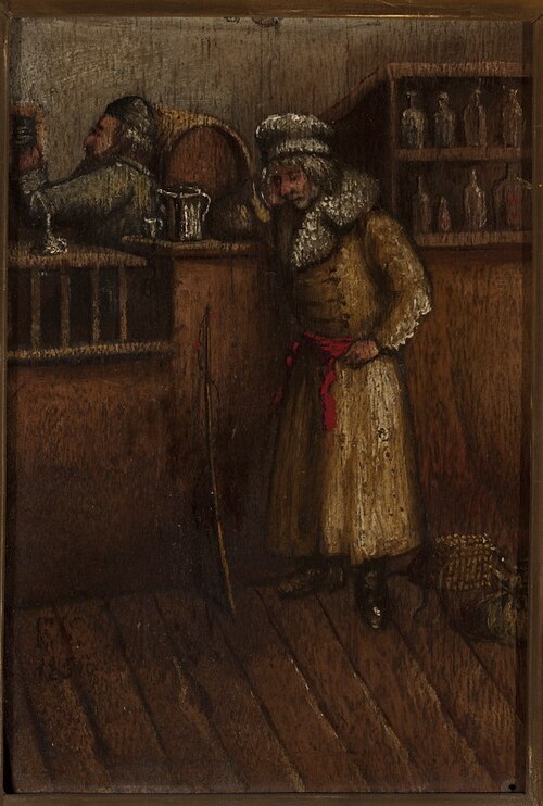 In a tavern, 1856, Franciszek Kostrzewski