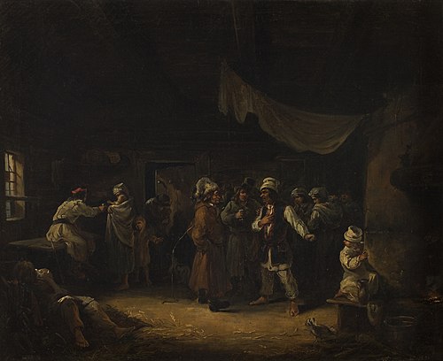 Peasants in an Inn, 1854, Franciszek Kostrzewski