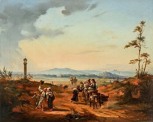 Returning from the fair, 1850, Franciszek Kostrzewski