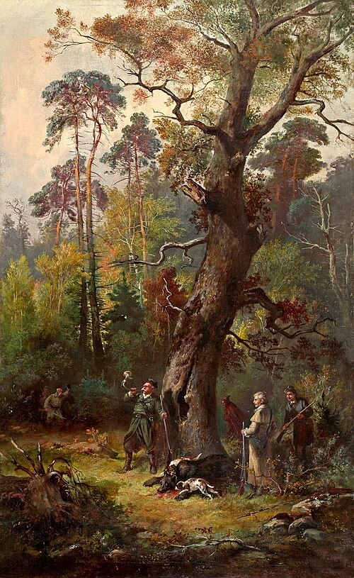 Hunting, 1863, Franciszek Kostrzewski