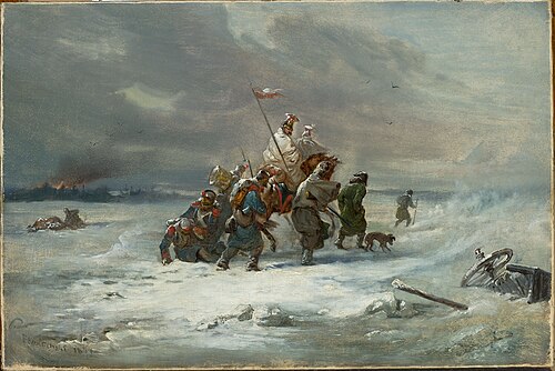 La Retraite de Moscou., 1854, Franciszek Kostrzewski