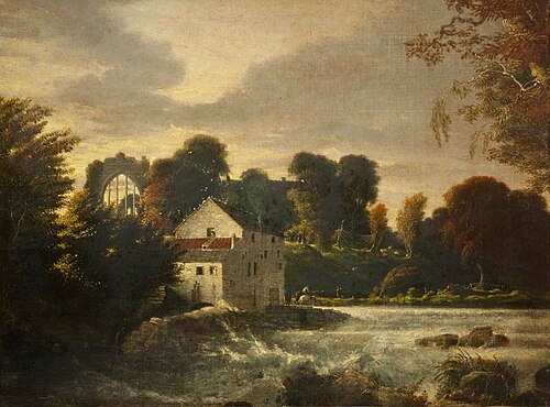 A Watermill near Egglestone Abbey, Durham, 1814, Peter De Wint