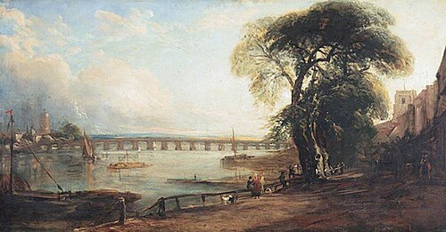 Chelsea Old Bridge, London, , Peter De Wint