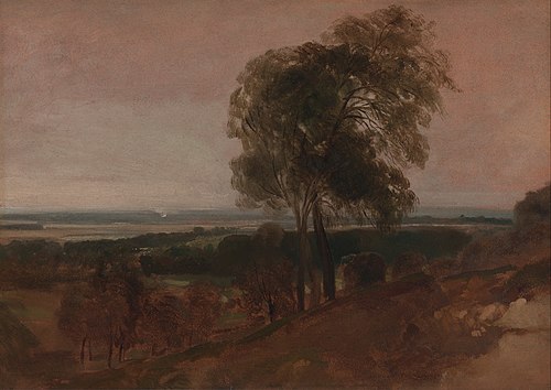 Landscape study at sunset, 1835, Peter De Wint