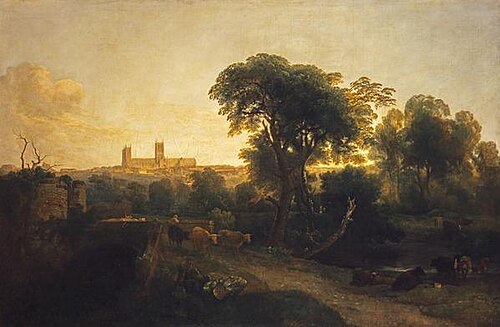 A Distant View of Lincoln Cathedral, 1834, Peter De Wint
