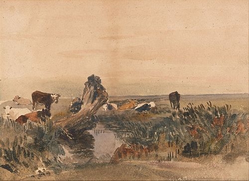 Cattle by a Stream, , Peter De Wint