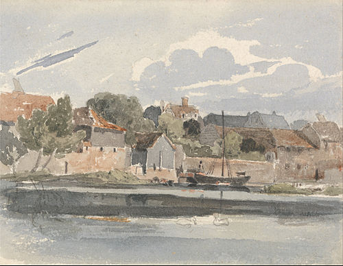 View of the Thames at Kingston, 1809, Peter De Wint
