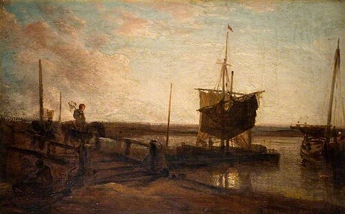 Jetty With Boats, 1825, Peter De Wint