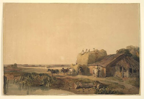 The Farmyard, 1815, Peter De Wint