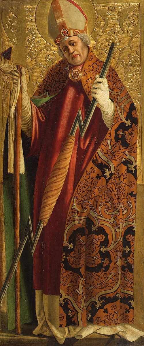 Hl. Erasmus oder hl. Thiemo? (Innenseite) und hl. Bischof (Martin?) (Außenseite), 1498, Marx Reichlich