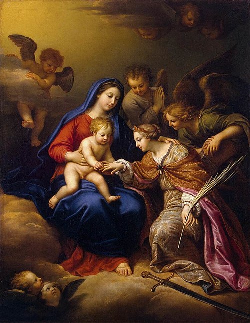 Le Mariage mystique de sainte Catherine (musée de l'Ermitage), 1669, Pierre Mignard