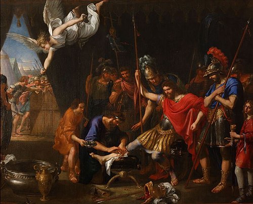 Godefroy de Bouillon soigné par un ange, 1640, Pierre Mignard