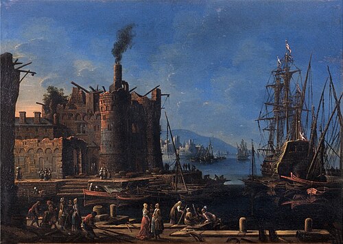 View of a port, 1650, Abraham Casembroot