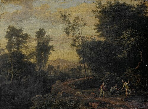 Landscape with Diana Hunting, 1696, Abraham Genoels