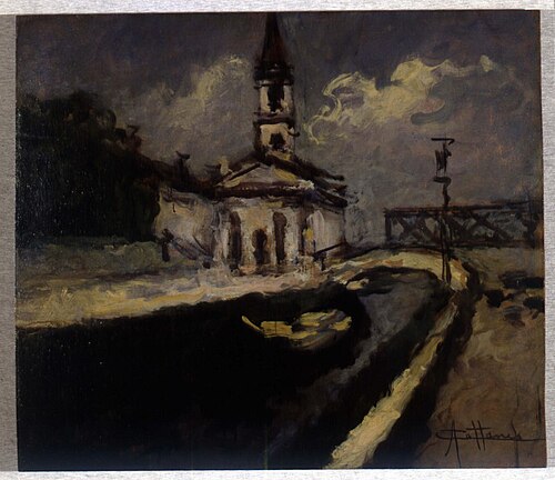 View of the Navigli, 1920, Achille Cattaneo