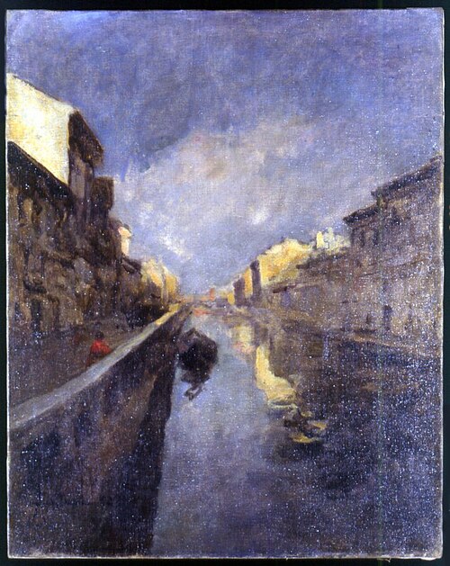 The Naviglio, 1925, Achille Cattaneo