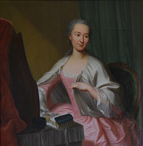 Handmann, unbekannte Dame am Toilettentisch., 1756, Jakob Emanuel Handmann