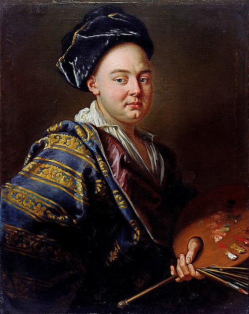 Selbstbildnis mit Turban., 1745, Jakob Emanuel Handmann