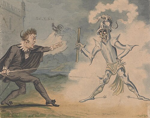 Hamlet and the Ghost, 1825, George Cruikshank
