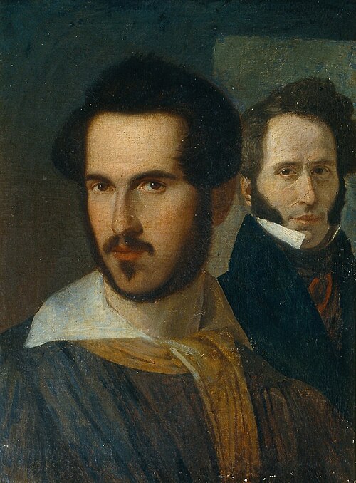 Ritratto di Ciro Menotti e Abramo Rimini, 1850, Adeodato Malatesta