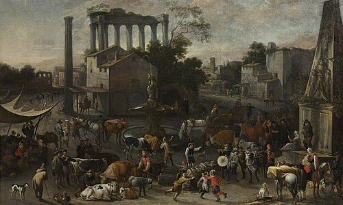 Campo Vaccino, Rome, 1653, Adriaen de Bie