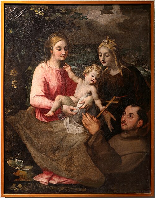 Madonna col bambino, s. Caterina d'a. e un Minorita, , Aert Mytens