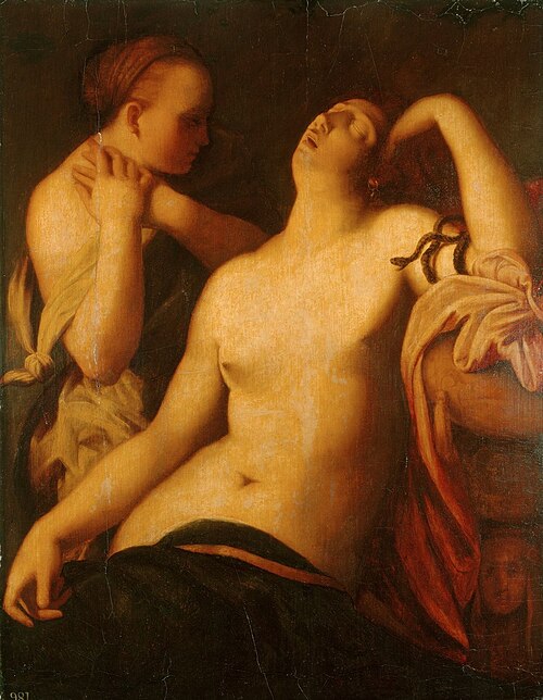 The Death of Cleopatra, 1587, Aert Mytens