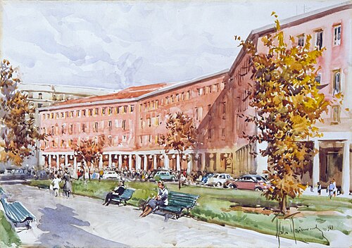 L'Esattoria Civica di Milano - Veduta frontale, 1963, Aldo Raimondi