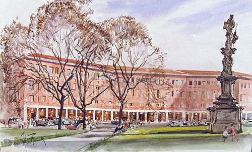 L'Esattoria Civica di Milano - Veduta frontale, 1963, Aldo Raimondi