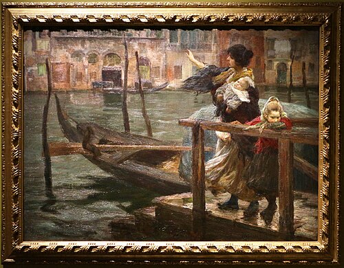 The crossing (The sailor's departure), 1901, Alessandro Milesi