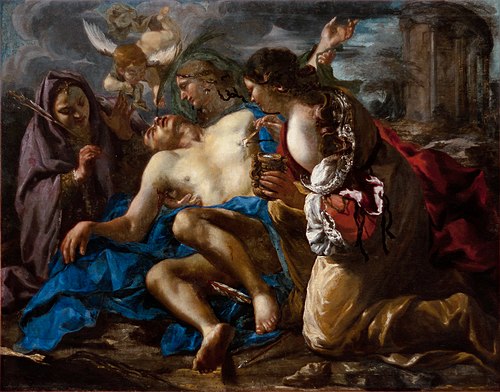 St Sébastien soigné par Ste Irène, , Alessandro Rosi