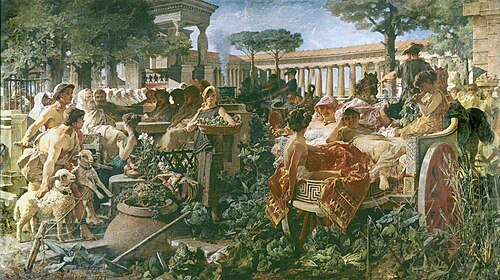 A Pythagorean School Invaded by Sybarites, 1887, Michele Tedesco