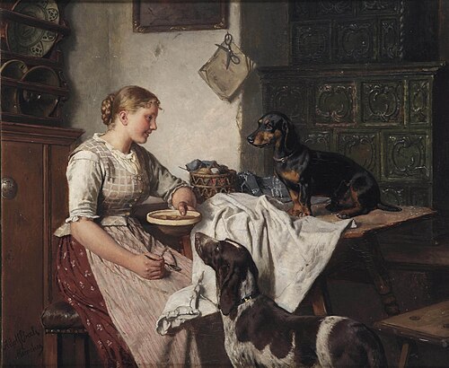 Feeding the dogs, , Adolf Eberle