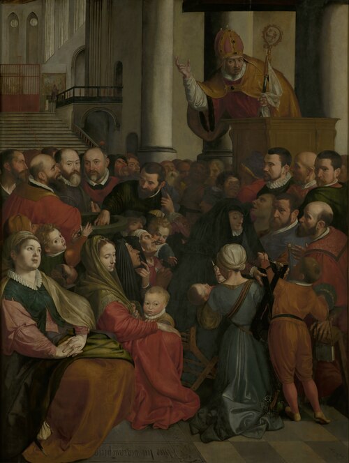 Saint Eligius preaches in Antwerp, 1588, Ambrosius Francken I
