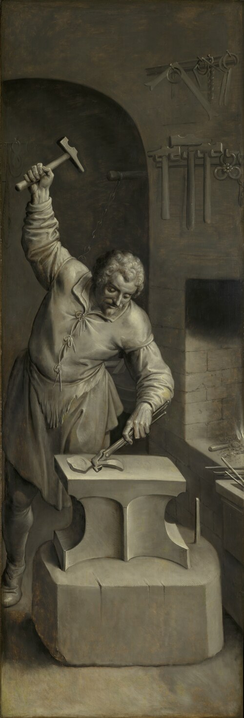 Saint Eligius in his smithy, 1588, Ambrosius Francken I