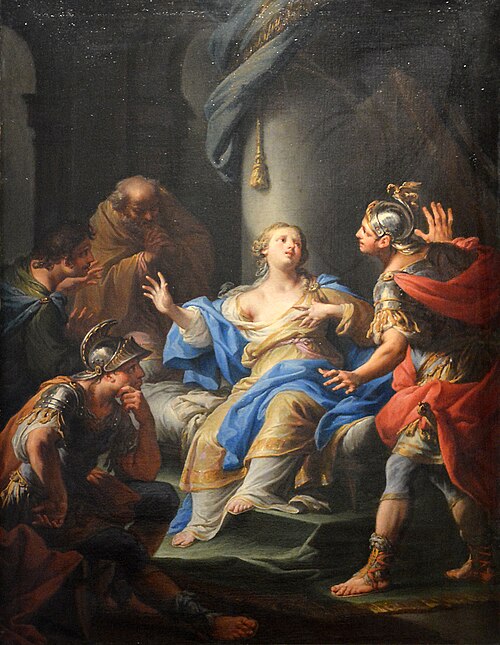 Lucrèce pleurant sa disgrâce, 1761, Andrea Casali