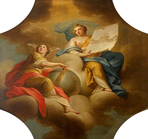 Personifications of Astronomy and Architecture, 1762, Andrea Casali